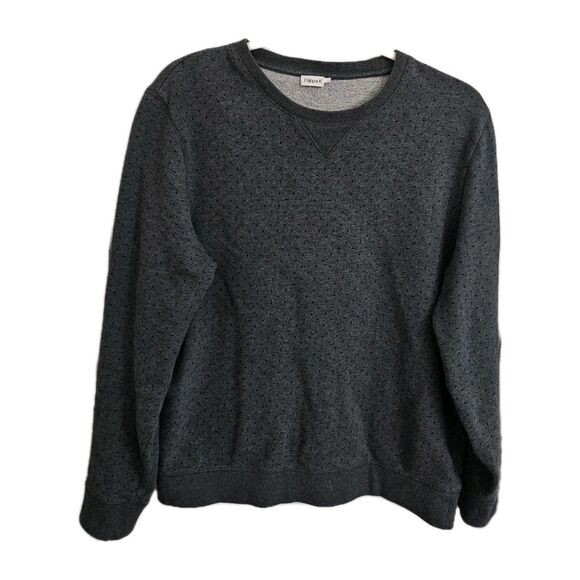 Filippa K Sweater Womens Large Dark Gray Crewneck Dot Details Pullover Cotton - Picture 1 of 10
